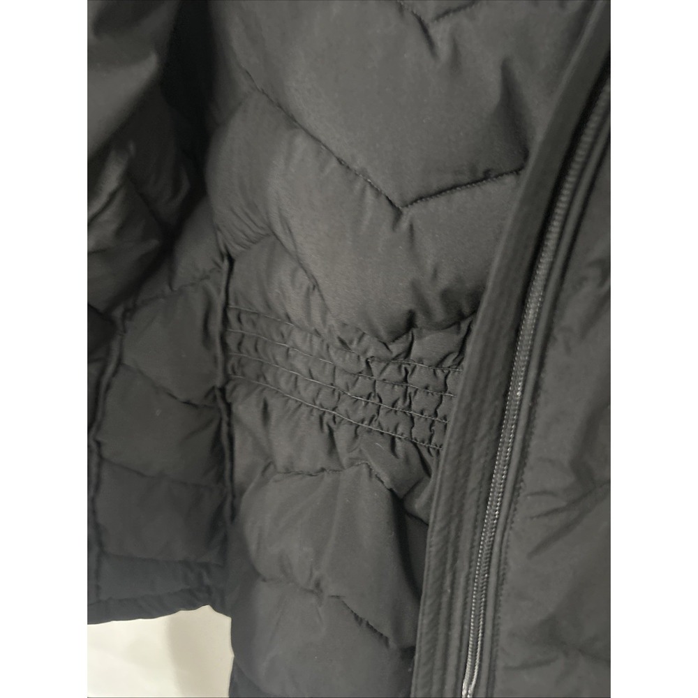 Calvin Klein Sorona Aura Black Hooded Puffer Jacket Mid-Length Women's Size Leg - Picture 10 of 16